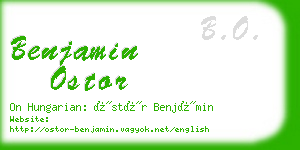 benjamin ostor business card